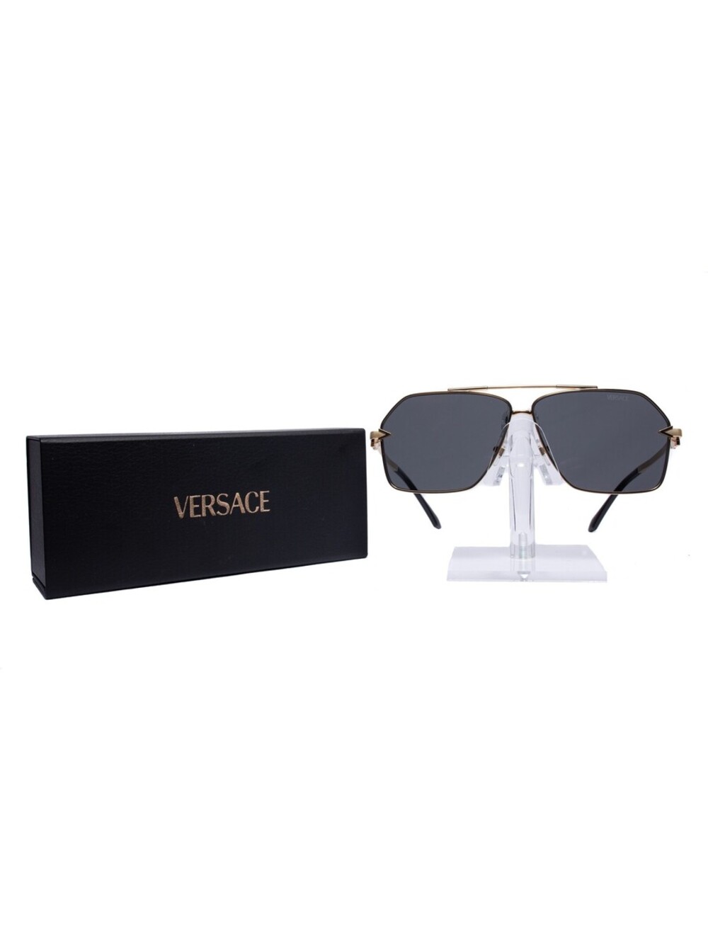 Versace Unisex Black Aviators Black